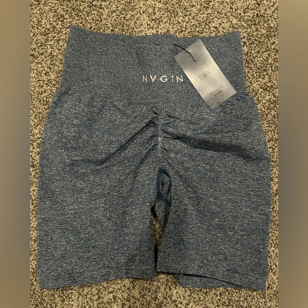 Slate Blue Scrunch Seamless Shorts - S